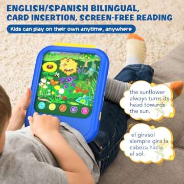 Kids Learning Tablet Educational Learning Pad for Toddlers 2-5 to Learn Alphabets, Numbers, Foods, Time, Music, Vehicles,Jurassic Park, Tablet Toy for Toddlers Ages 2 3 4 5 6 Years Old