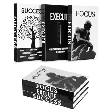 Inspirational Desk Decor Set of 3 Decorative Books - Perfect for Home Office