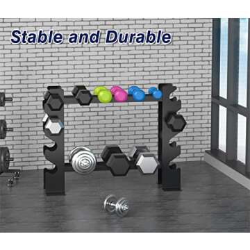 DONOW JX Fitness Dumbbell Rack for Home Gym Space Efficiency