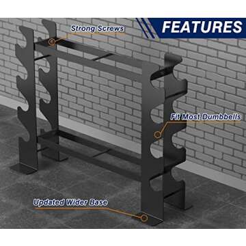 DONOW JX Fitness Dumbbell Rack for Home Gym Space Efficiency