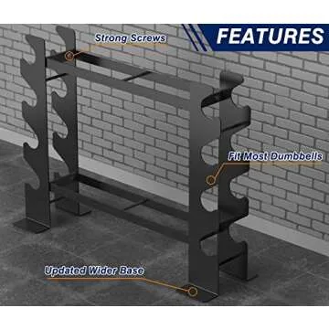 DONOW JX Fitness Dumbbell Rack for Home Gym Space Efficiency