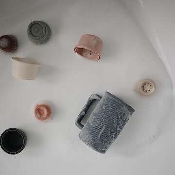 Mushie Silicone Baby Bath Rinse Cup for Easy Washing