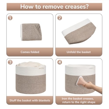 Goodpick Cotton Rope Basket for Stylish Home Organization