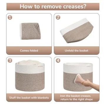 Goodpick Cotton Rope Basket for Stylish Home Organization