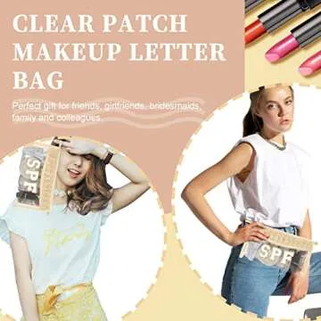 Iqimott Boho Patch Waterproof Clear Makeup Bag for Women