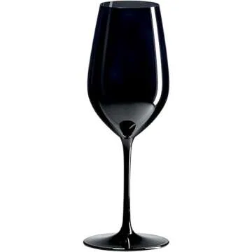 Voted Best Wine Gift 2024 by Food & Wine Magazine, Set of 4 European-Made Double Blind Black Wine Glasses, 16 Oz, 100% Lead-Free Crystal, Gift-Boxed