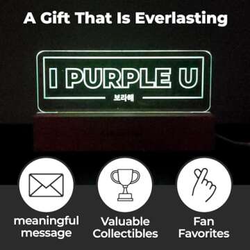 MEMELIGHT BTS Night Light - I Purple You, 7 Colors