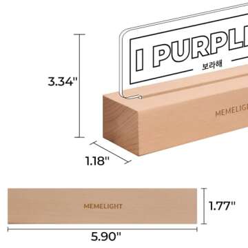 MEMELIGHT BTS Night Light - I Purple You, 7 Colors
