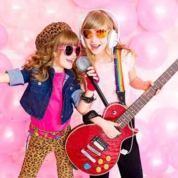 Yaomiao 4 Pcs Glitter Microphone Set for Kids and Teens