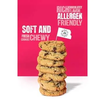 Mightylicious – Handcrafted Cookies | Soft & Chewy | Gluten Free | Dairy-Free | non-GMO | Kosher | Vegan | Better for You Snack | Allergen Friendly | Vegan Chocolate Chip - 7.4 Oz (3 Pack)