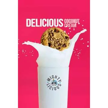 Mightylicious – Handcrafted Cookies | Soft & Chewy | Gluten Free | Dairy-Free | non-GMO | Kosher | Vegan | Better for You Snack | Allergen Friendly | Vegan Chocolate Chip - 7.4 Oz (3 Pack)