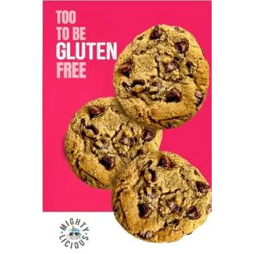 Mightylicious – Handcrafted Cookies | Soft & Chewy | Gluten Free | Dairy-Free | non-GMO | Kosher | Vegan | Better for You Snack | Allergen Friendly | Vegan Chocolate Chip - 7.4 Oz (3 Pack)