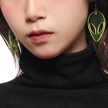 Punk Fluorescent UFO Earrings - Creative Drop Jewelry