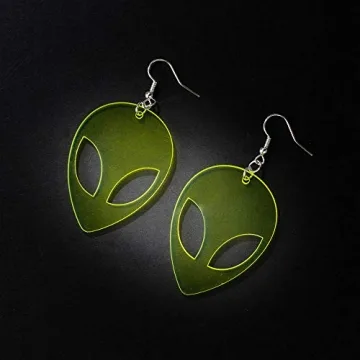 Punk Fluorescent UFO Earrings - Creative Drop Jewelry