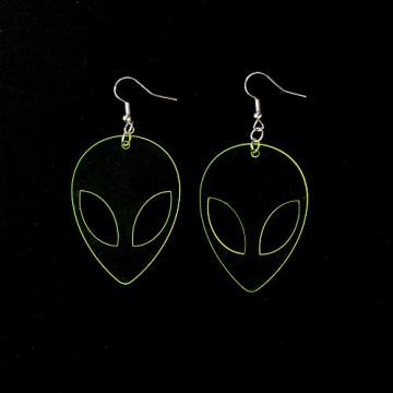 Punk Fluorescent UFO Earrings - Creative Drop Jewelry