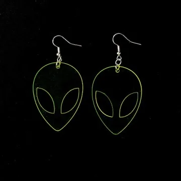 Punk Fluorescent UFO Earrings - Creative Drop Jewelry