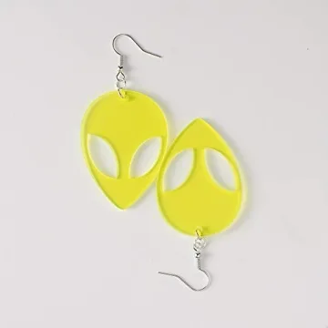 Punk Fluorescent UFO Earrings - Creative Drop Jewelry