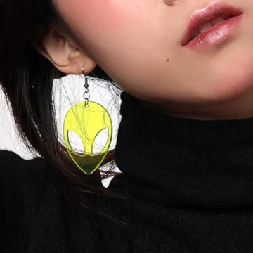 Punk Fluorescent UFO Earrings - Creative Drop Jewelry