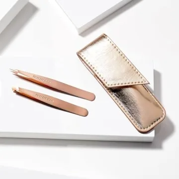 Tweezerman Rose Gold Petite Tweezer Set with Travel Case
