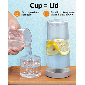 Elegant Bedside Nightstand Carafe and Cup Set