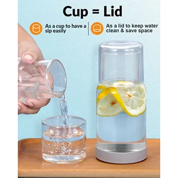 Elegant Bedside Nightstand Carafe and Cup Set