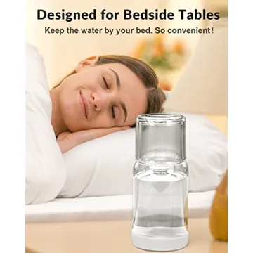 Elegant Bedside Nightstand Carafe and Cup Set