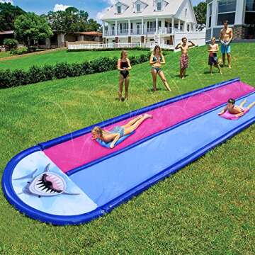 AnanBros Heavy Duty Slip and Slide with 2 Bodyboards