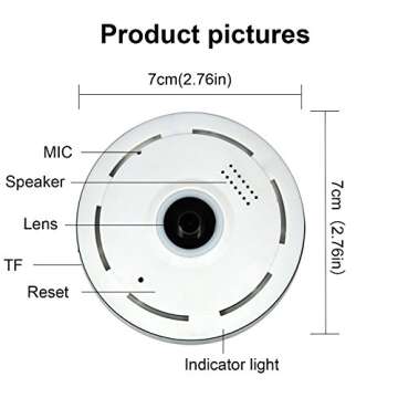 960P IP Camera, HD Surveillance Camera, Mini 360 Degree Panoramic IP Camera, Security Surveillance S...