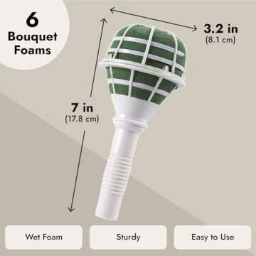 Juvale Foam Bouquet Holders for Fresh Floral Arrangements