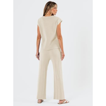 Stylish LILLUSORY Women's Knit 2-Piece Lounge Set - Chic Comfort