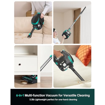 FABULETTA Cordless Vacuum - 30Kpa Suction & 50 Min Runtime