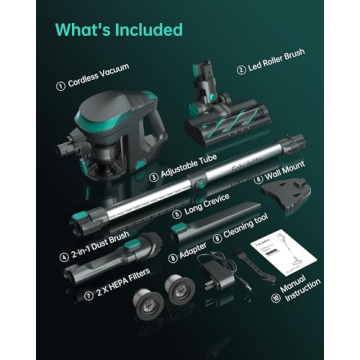 FABULETTA Cordless Vacuum - 30Kpa Suction & 50 Min Runtime