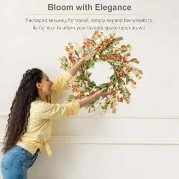 Artgar 24" Fall Wreath for Indoor Outdoor Decor