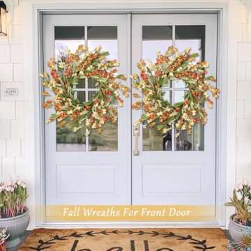Artgar 24" Fall Wreath for Indoor Outdoor Decor