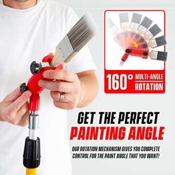 COLBENT Multi-Angle Paint Brush Extender, Paint Edger Tool for High Ceilings | Paint Brush Extension...