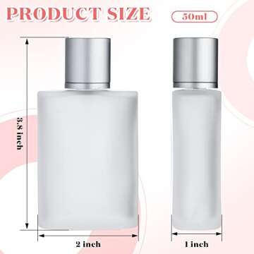 Travel-Friendly 6 Pcs Frosted Glass Perfume Atomizers
