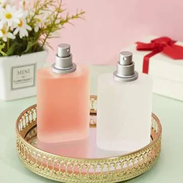 Travel-Friendly 6 Pcs Frosted Glass Perfume Atomizers
