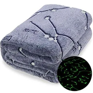 Kanguru Glow in The Dark Constellation Blanket, Christmas Thanksgiving Blanket Gifts for Birthday Kids Women Girls Boy Best Friend