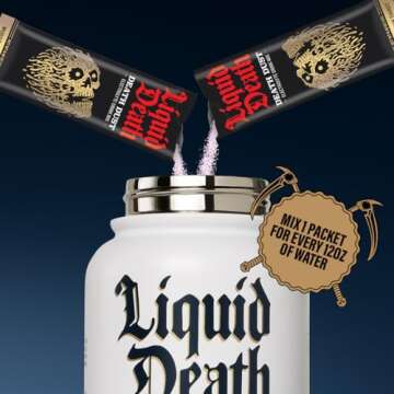 Liquid Death Electrolyte Death Dust - Hydration Powder Packets - 12-Stick Variety Pack - 3 Flavors - Mix 1 Stick with 16 oz Water