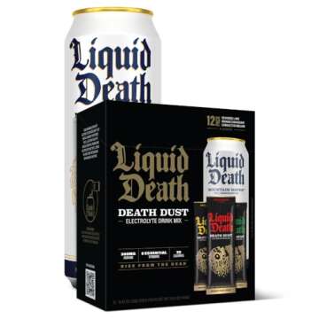 Liquid Death Electrolyte Death Dust - Hydration Powder Packets - 12-Stick Variety Pack - 3 Flavors - Mix 1 Stick with 16 oz Water