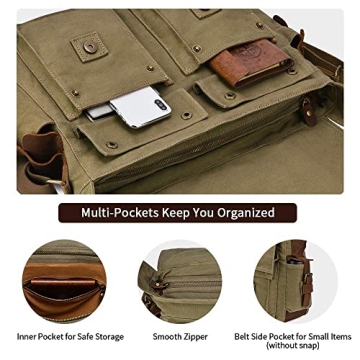 Stylish Kattee Military Messenger Bag for Daily Use