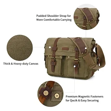 Stylish Kattee Military Messenger Bag for Daily Use