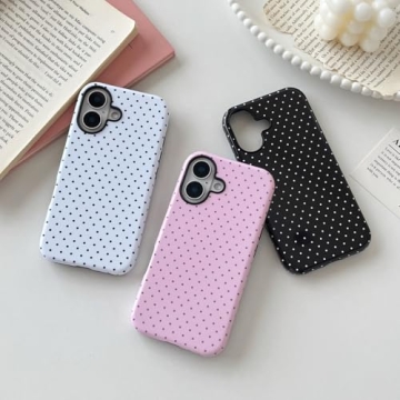 Longlayss Cute Polka Dot iPhone 17 Case for Women