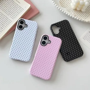 Longlayss Cute Polka Dot iPhone 17 Case for Women