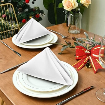 Ruvanti Durable Cotton Blend Cloth Napkins Set of 12