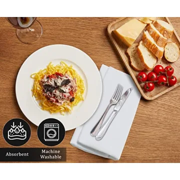 Ruvanti Durable Cotton Blend Cloth Napkins Set of 12