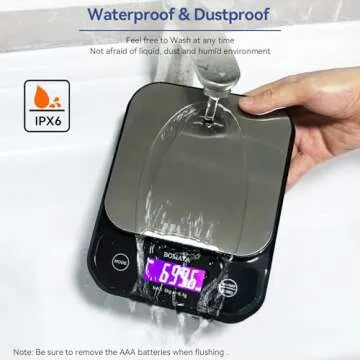 Buy BOMATA Waterproof Kitchen Scale - High Precision, Rechargeable