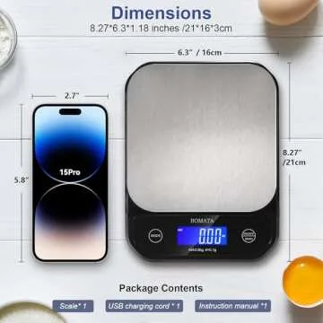 Buy BOMATA Waterproof Kitchen Scale - High Precision, Rechargeable