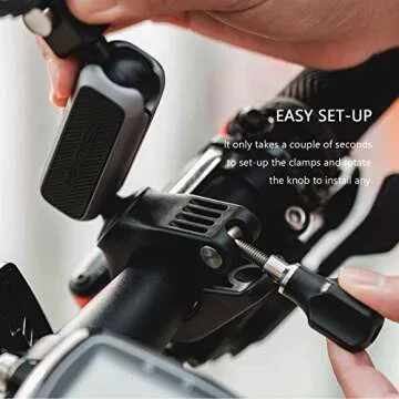 PGYTECH Action Camera Handlebar Mount Clamp Mount Adjustable Motorcycle Handlebar for Action Camera Bike Mount