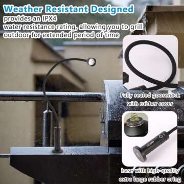 (Improved) NextLED NT-7728 Heavy Duty Magnetic Grill Lights for Outdoor Grill, 24 Inch Gooseneck Grilling Light with Magnetic Base, Warm Light, Heat & Water Resistant, BBQ Light, BBQ Grill Accessories